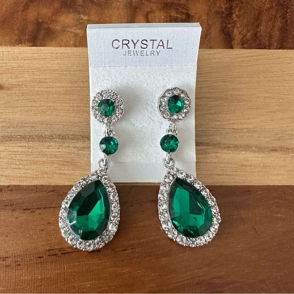 New Crystal Long Hanging Earrings Women Water Drop Wedding Jewelry Earrings